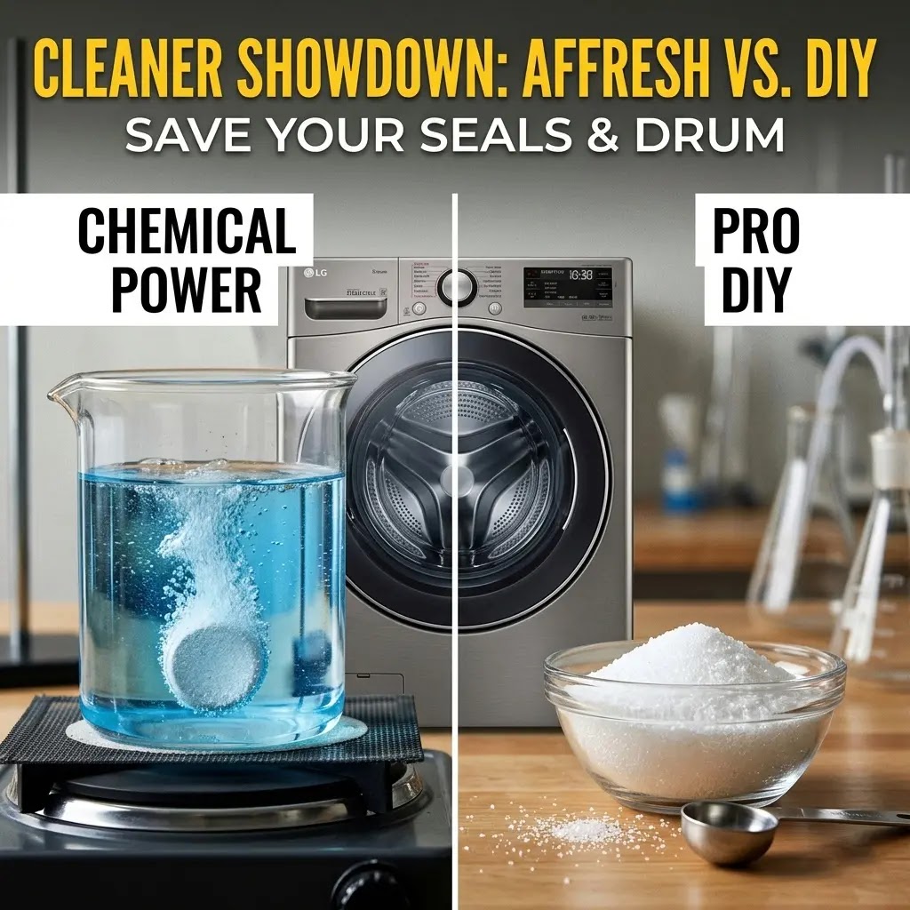 Expert comparison between Affresh tablets and DIY citric acid cleaning methods for washing machines.