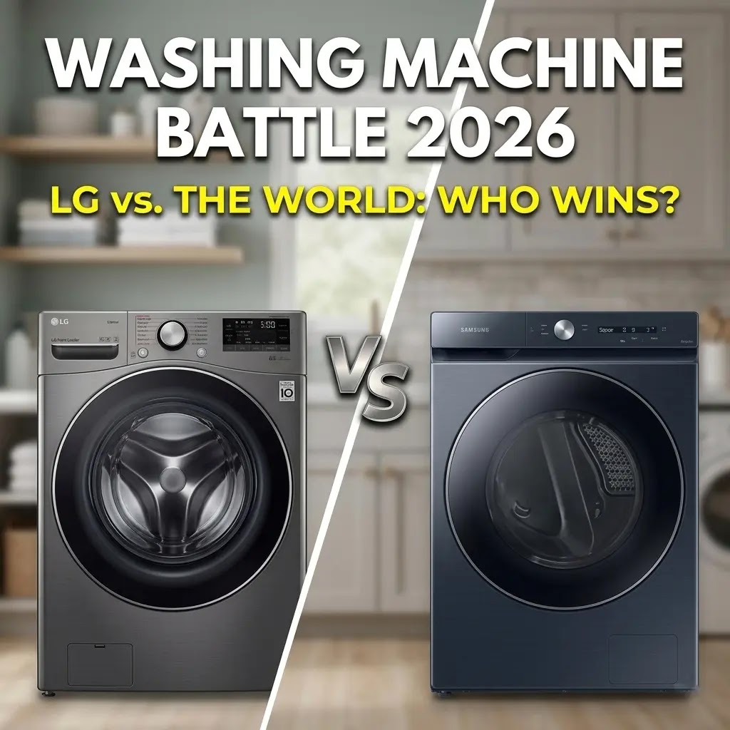 Split view of lg washing machine vs other brands reliability guide
