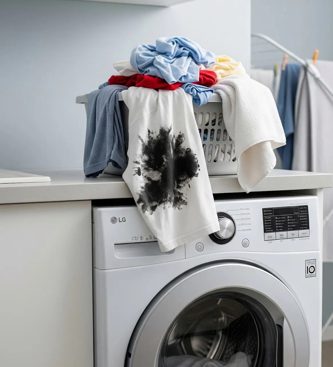 washer leaves black marks on clothes